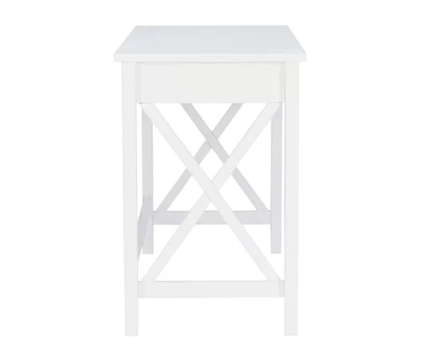 Richland White 1-Drawer Wood X Leg Desk 6 Richland White 1-Drawer Wood X Leg Desk - Image 4