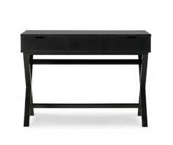 Kari Black Lift-Top Campaign Desk -Storage supplies store 810543173 3