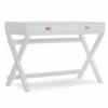 Cami White X-Base Campaign Writing Desk -Storage supplies store 810543179 1