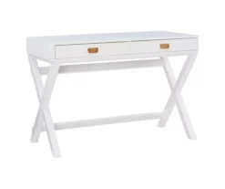 Cami White X-Base Campaign Writing Desk -Storage supplies store 810543179 5