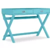 Cami Blue X-Base Campaign Style Writing Desk -Storage supplies store 810543182 1