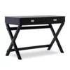 Cami Black X-Base Campaign Style Writing Desk -Storage supplies store 810543183 1