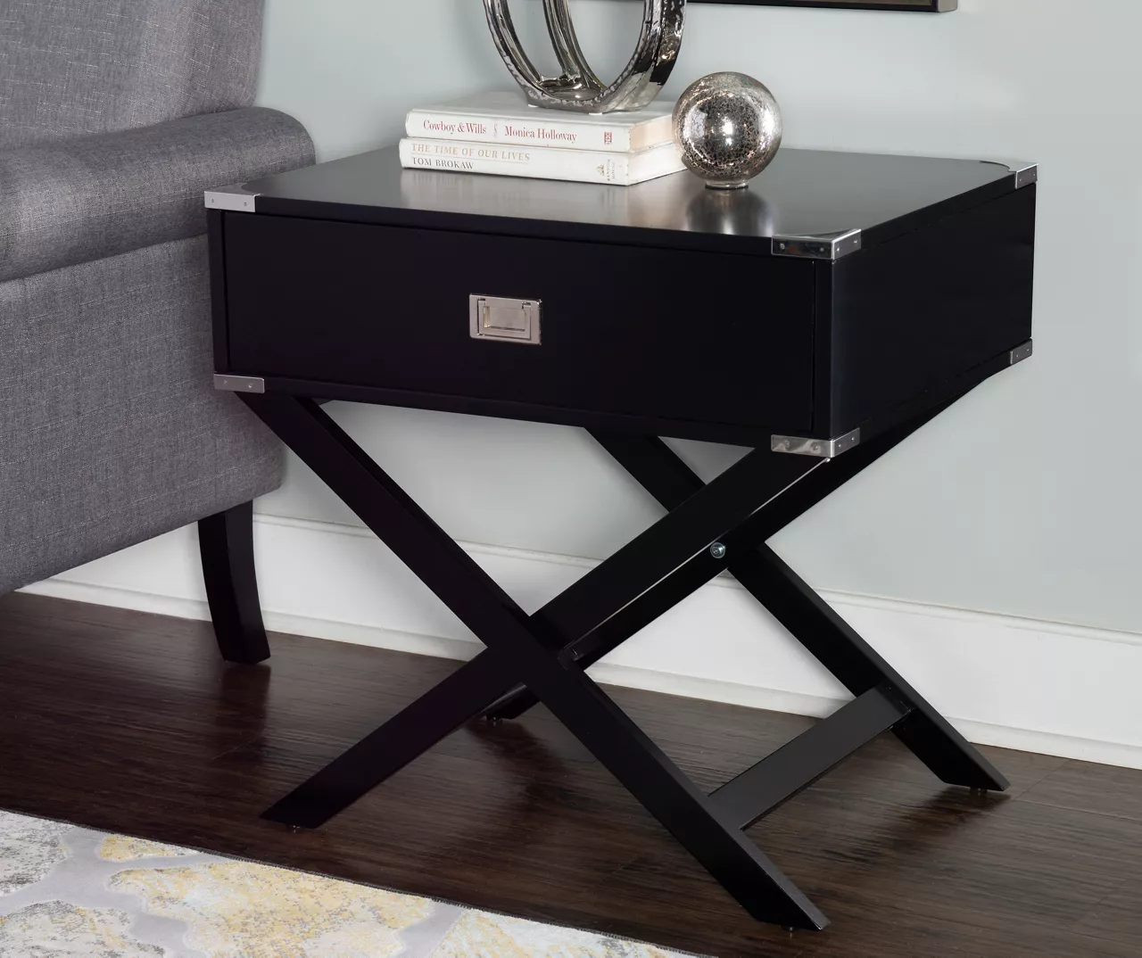 Cami Single Drawer X Base Accent Table 5 Cami Single Drawer X Base Accent Table - Image 3