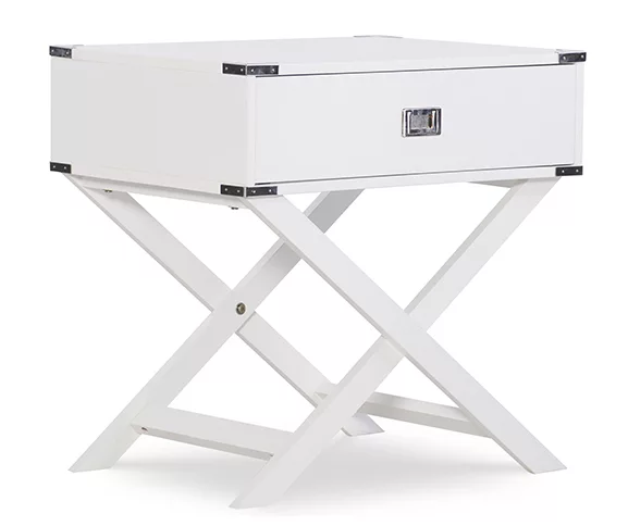Cami Single Drawer X Base Accent Table 4 Cami Single Drawer X Base Accent Table - Image 2