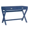 Kari Navy Blue 2-Drawer Campaign Desk -Storage supplies store 810543186 1