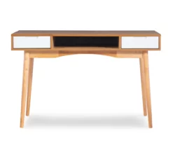 Nate Ash & White 2-Drawer Writing Desk 20 Nate Ash & White 2-Drawer Writing Desk -Storage supplies store 810543187 A0 2