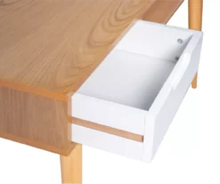 Nate Ash & White 2-Drawer Writing Desk 19 Nate Ash & White 2-Drawer Writing Desk -Storage supplies store 810543187 A8 6