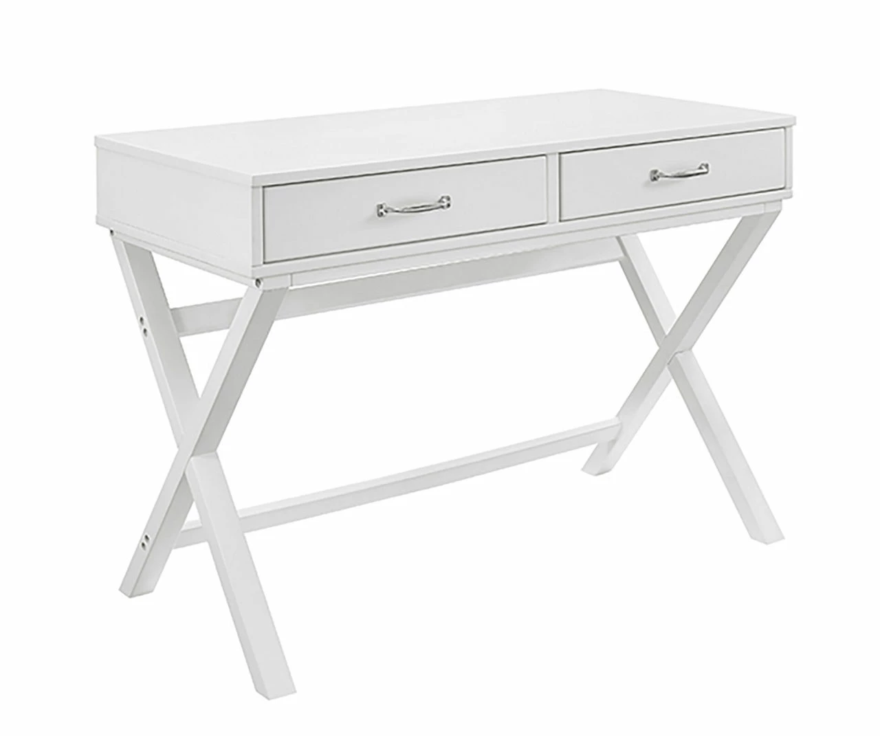 Kari White 2-Drawer Campaign Desk 3 Kari White 2-Drawer Campaign Desk
