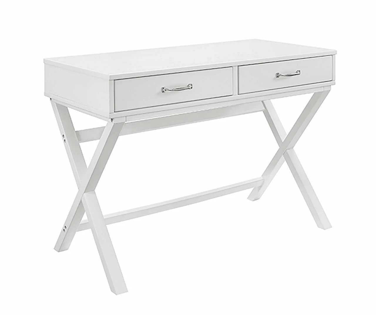 Kari White 2-Drawer Campaign Desk 6 Kari White 2-Drawer Campaign Desk - Image 4