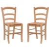 Bordeaux Natural Handwoven Ladder Back Side Chairs, 2-Pack -Storage supplies store 810543191 A0 1