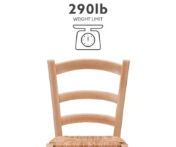 Bordeaux Natural Handwoven Ladder Back Side Chairs, 2-Pack -Storage supplies store 810543191 A0 10