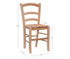 Bordeaux Natural Handwoven Ladder Back Side Chairs, 2-Pack -Storage supplies store 810543191 D8 12