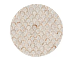 Globa Designs White & Gold Capiz Mosaic Beehive Accent Table -Storage supplies store 810543194 A4