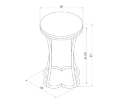 Globa Designs White & Gold Capiz Mosaic Beehive Accent Table -Storage supplies store 810543194 A7