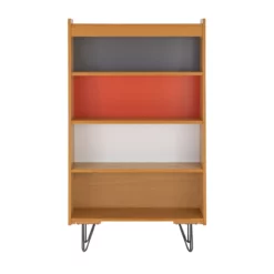 Nate Ash 4-Shelf Bookcase -Storage supplies store 810543195 3