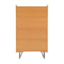 Nate Ash 4-Shelf Bookcase -Storage supplies store 810543195 5