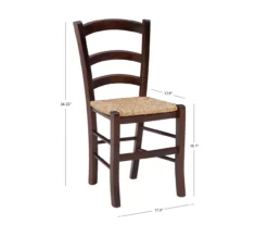Bordeaux Walnut Handwoven Ladder Back Side Chairs, 2-Pack -Storage supplies store 810543200 A7