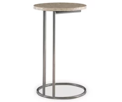 Global Designs Pewter Geometric Capiz Mosaic C Accent Table -Storage supplies store 810543213 4