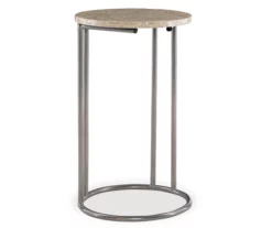 Global Designs Pewter Geometric Capiz Mosaic C Accent Table -Storage supplies store 810543213 5