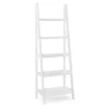 Boston White Wood 5-Shelf Ladder Bookcase 2 Boston White Wood 5-Shelf Ladder Bookcase -Storage supplies store 810543215 1
