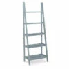Boston Gray 5-Shelf Wooden Ladder Bookcase -Storage supplies store 810543216 1