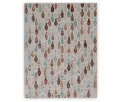 Global Designs Gold Geometric Capiz Mosaic Fish Pattern C Accent Table -Storage supplies store 810543218 4