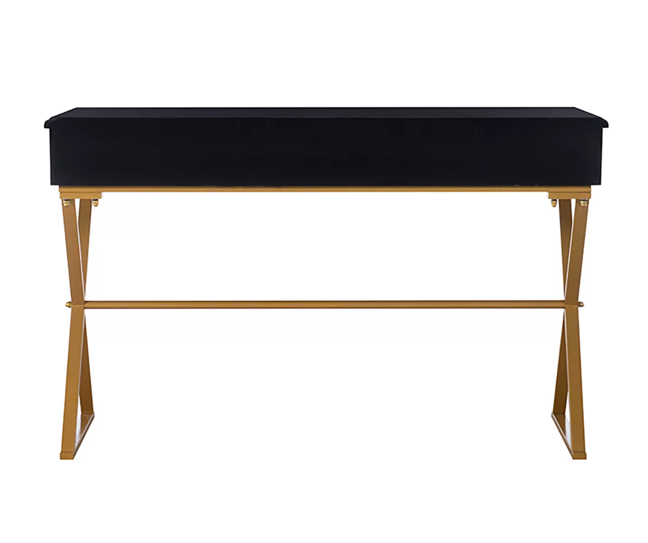 Glam Black & Gold 2-Drawer Campaign Desk 6 Glam Black & Gold 2-Drawer Campaign Desk - Image 4