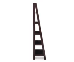 Boston Espresso 5-Shelf Wooden Ladder Bookcase -Storage supplies store 810543223 A0 2