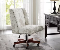 Austin Brown Linen Cow Print Office Chair -Storage supplies store 810543224 A0 8