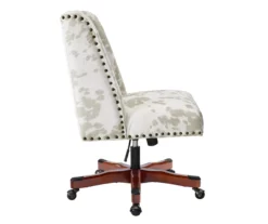 Austin Brown Linen Cow Print Office Chair -Storage supplies store 810543224 A2 3