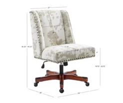 Austin Brown Linen Cow Print Office Chair -Storage supplies store 810543224 D8 10