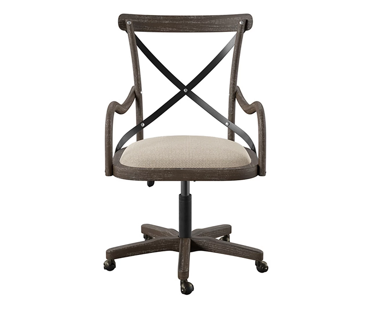 Radley Cafe Gray Wash X-Back Swivel Office Chair 4 Radley Cafe Gray Wash X-Back Swivel Office Chair - Image 2
