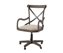Radley Cafe Gray Wash X-Back Swivel Office Chair 8 Radley Cafe Gray Wash X-Back Swivel Office Chair -Storage supplies store 810543227 4
