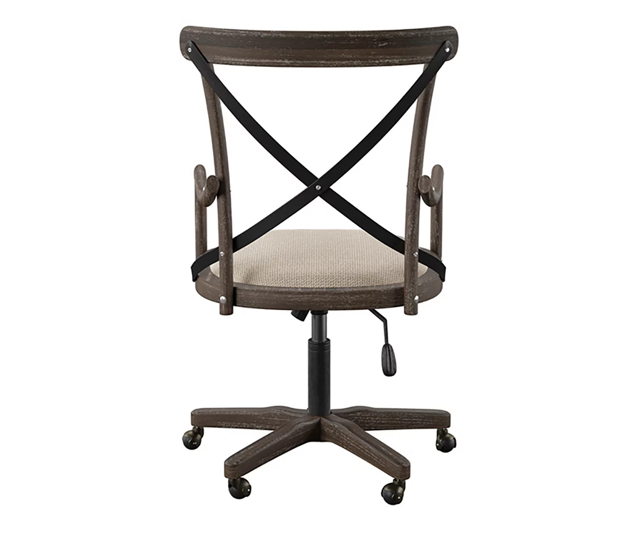 Radley Cafe Gray Wash X-Back Swivel Office Chair 6 Radley Cafe Gray Wash X-Back Swivel Office Chair - Image 4