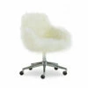 Coralie Faux Fur Cushioned Swivel Office Chair 1 Coralie Faux Fur Cushioned Swivel Office Chair -Storage supplies store 810543229 1