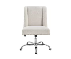 Comfort Home Warm White Sherpa Chair -Storage supplies store 810543232 3