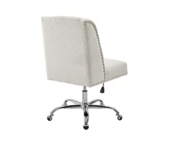 Comfort Home Warm White Sherpa Chair -Storage supplies store 810543232 4