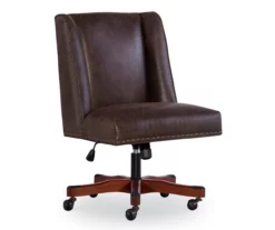 Austin Dark Walnut Upholstered Office Chair