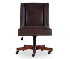 Austin Dark Walnut Upholstered Office Chair -Storage supplies store 810543233 A0 2