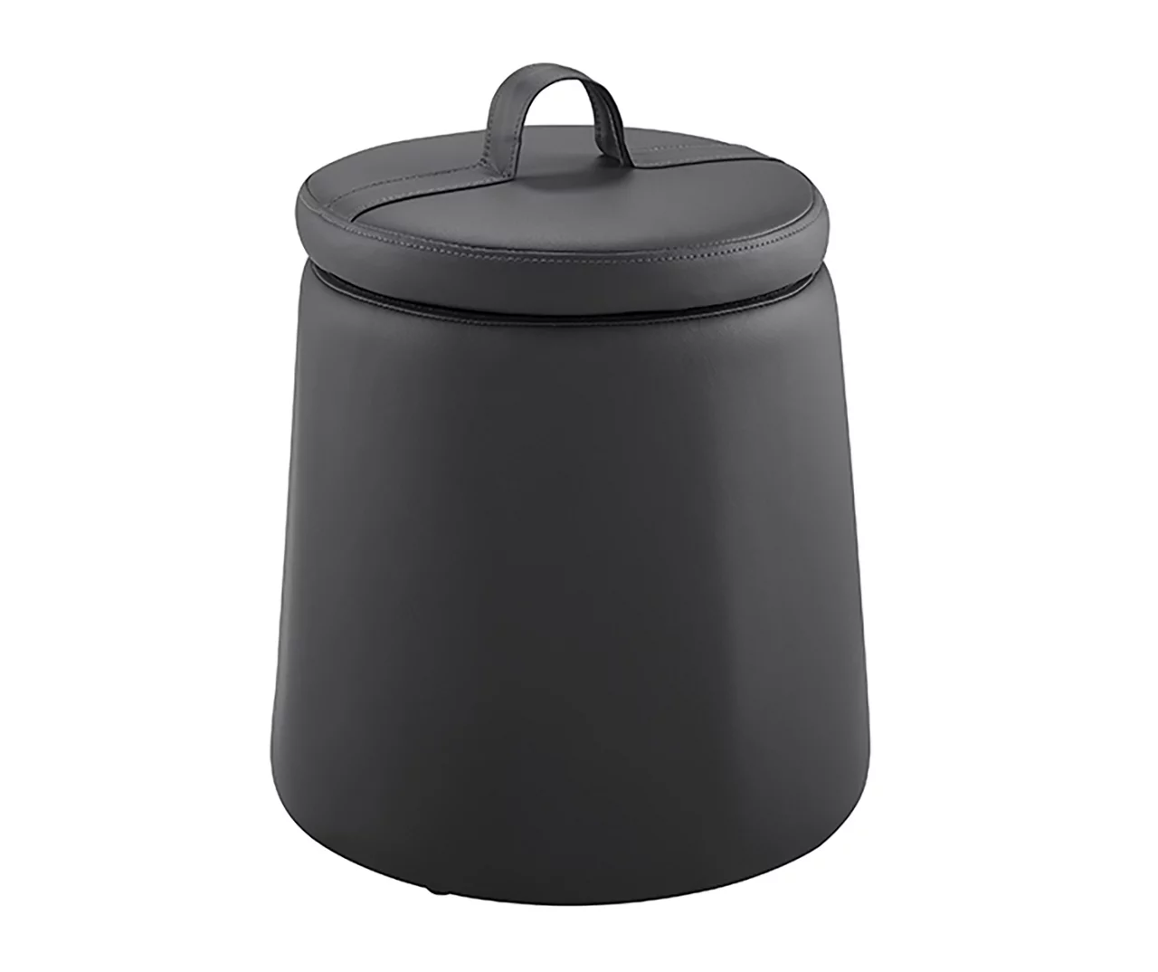 Jenna Faux Leather Tapered Storage Accent Stool 4 Jenna Faux Leather Tapered Storage Accent Stool - Image 2