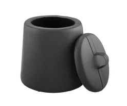 Jenna Faux Leather Tapered Storage Accent Stool 15 Jenna Faux Leather Tapered Storage Accent Stool -Storage supplies store 810543234 4