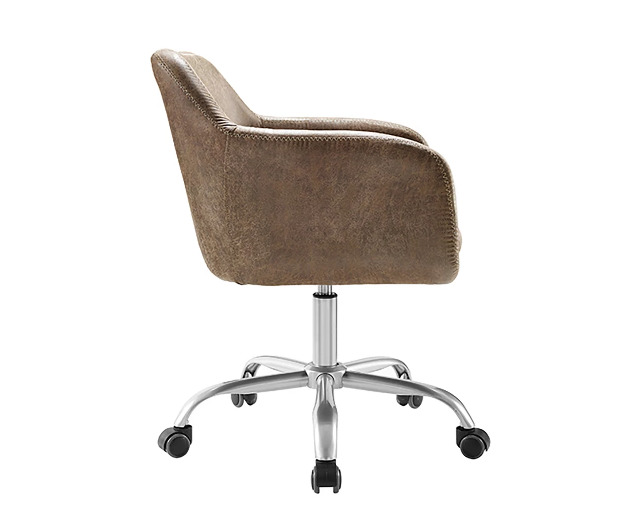 Kodi Brown Faux Leather Swivel Office Chair 7 Kodi Brown Faux Leather Swivel Office Chair - Image 5