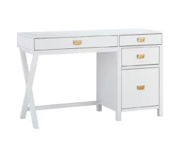Kari White 4-Drawer Office Desk