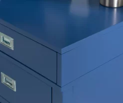 Kari Royal Blue 4-Drawer Office Desk -Storage supplies store 810543245 A0 10