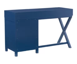 Kari Royal Blue 4-Drawer Office Desk -Storage supplies store 810543245 A4 4