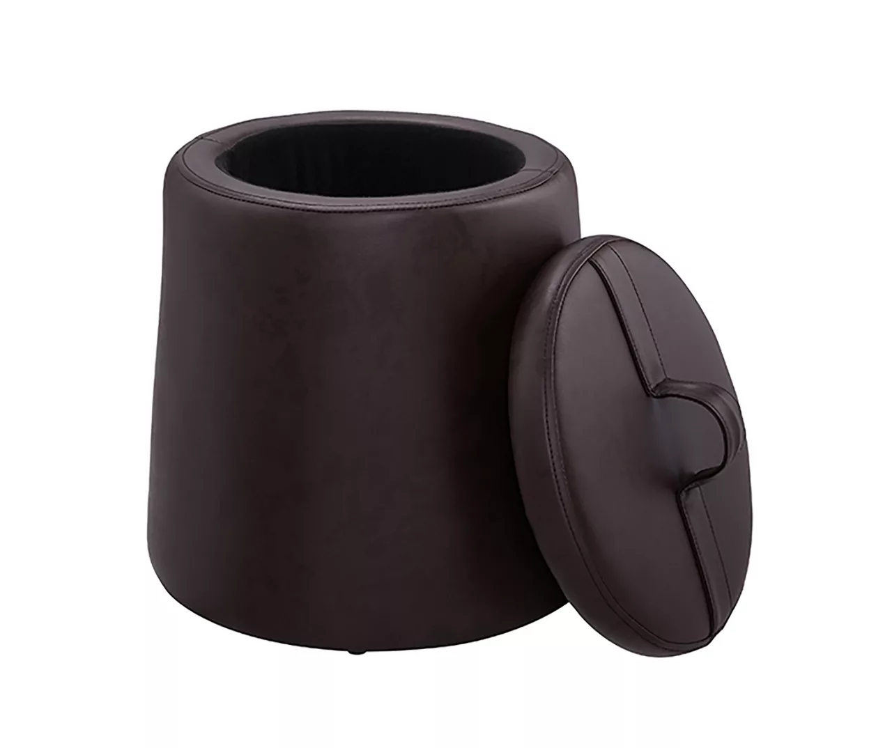 Jenna Faux Leather Tapered Storage Accent Stool 5 Jenna Faux Leather Tapered Storage Accent Stool - Image 3