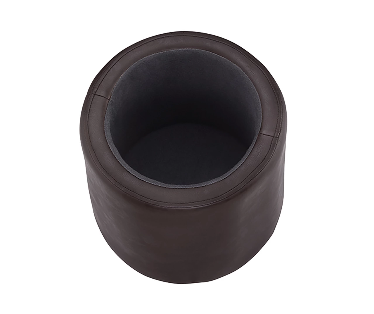 Jenna Faux Leather Tapered Storage Accent Stool 6 Jenna Faux Leather Tapered Storage Accent Stool - Image 4