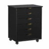 Craft Mate Wide Black 6-Drawer Rolling Storage Cart -Storage supplies store 810543288 1
