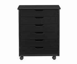 Craft Mate Wide Black 6-Drawer Rolling Storage Cart -Storage supplies store 810543288 3