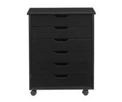 Craft Mate Wide Black 6-Drawer Rolling Storage Cart -Storage supplies store 810543288 A0 2